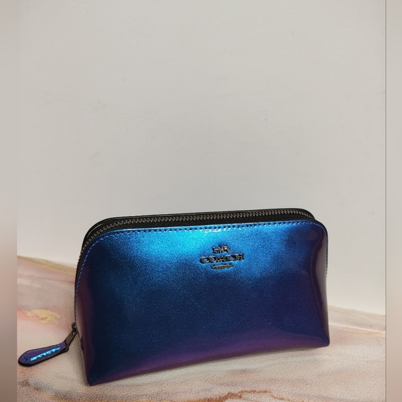 Coach F29412 Hologram Cosmetic Case Blue Purple - Picture 1 of 13